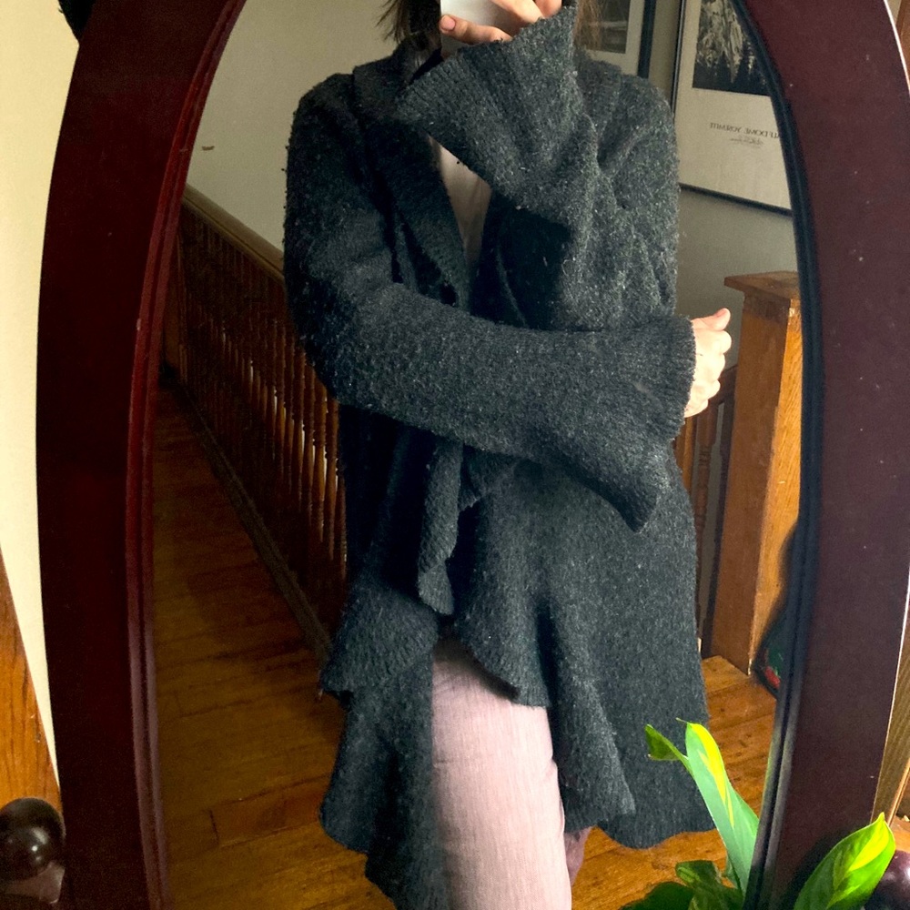 black wool sweater